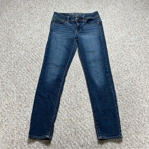 American Eagle Super Skinny Jeans Women’s 0 Dark Wash Blue Denim Stretch